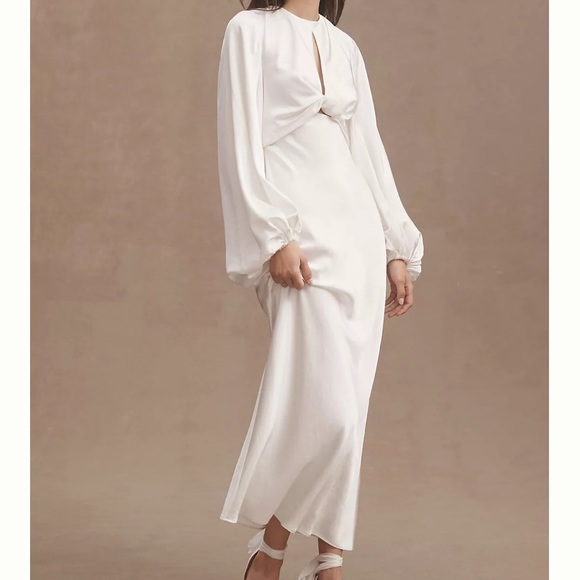 Anthropologie Signigicant Other Demi Midi Long Sleeve Open Back Dress Size 8 NWT Dresses